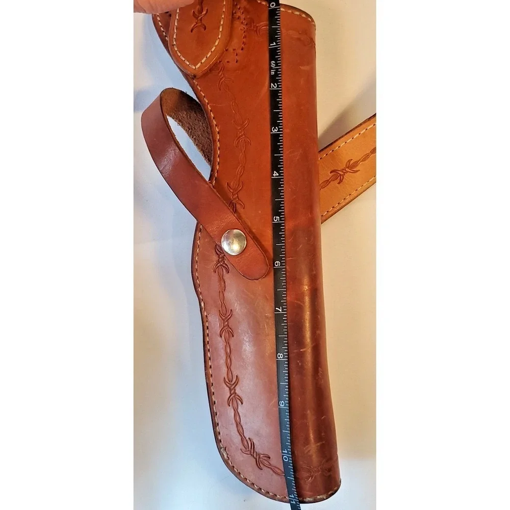 Large Frame Revolver Leather Vertical Shoulder Holster McKenzie Saddlery -READ